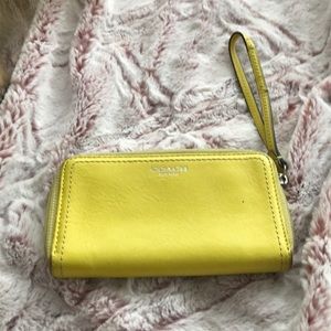 Yellow coach wallet